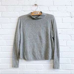 CLUB MONACO Grey Mock Neck Sweater
